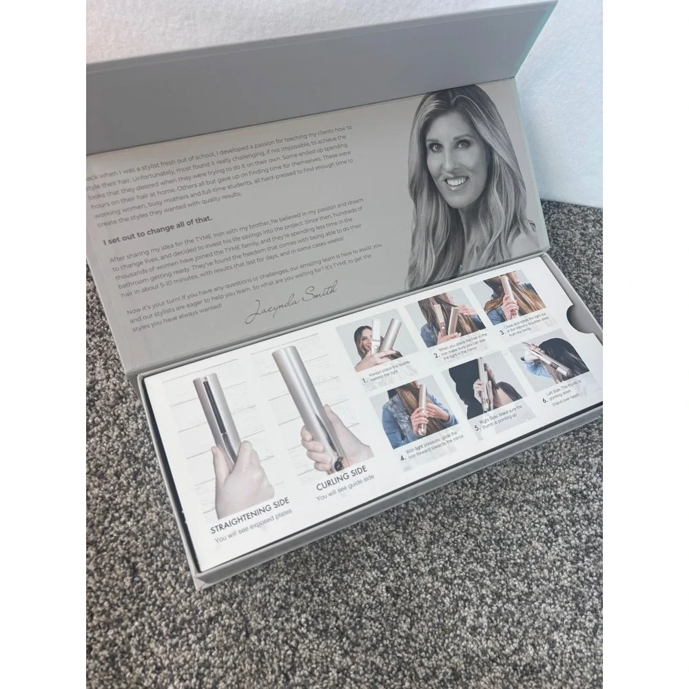 TYME Iron Pro Rose Gold Hair Straightener and Curler 2-in-1 Titanium Plates new